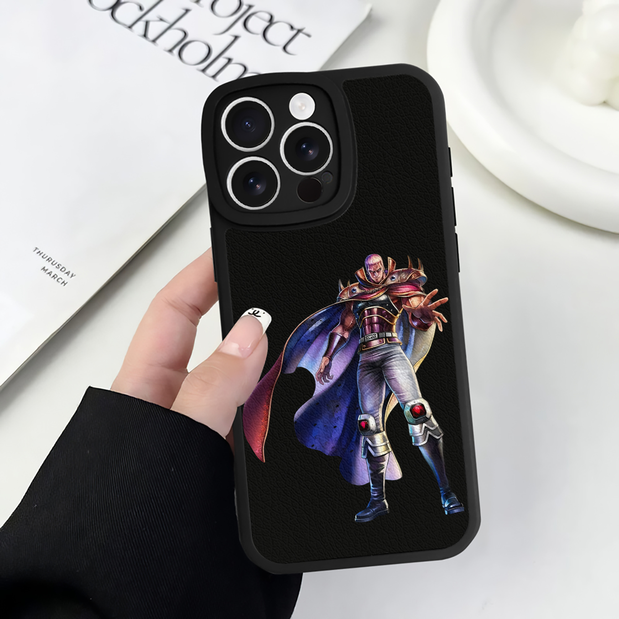 （画像用） 北斗の拳 Fist of the North Star 【iPhone 16シリーズ対応】シリコンスマホケース（レザー調） 材質：シリコン